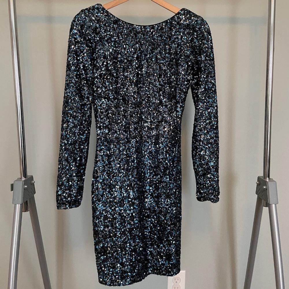 Slate & Willow Long Sleeve Sequin Dress